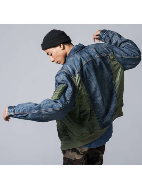 楽天市場】【SALE／40%OFF】MA-1 HYBRID トラッカージャケット CO  