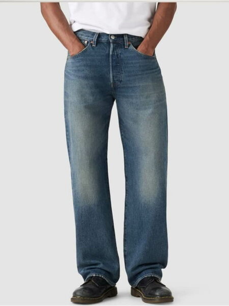 501(R) LOOSE ジーンズ ミディアムインディゴ Levi's リーバイス パンツ ジーンズ・デニムパンツ ネイビー【送料無料】[Rakuten Fashion]