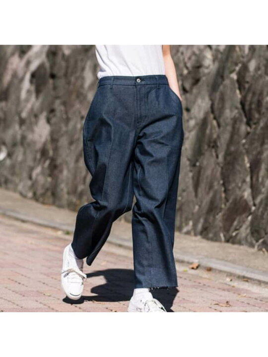 楽天市場】スタプレ ワイドレッグ クロップ カットオフデニム Levi
