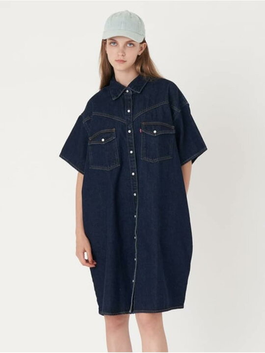 楽天市場】【SALE／60%OFF】ウエスタンシャツワンピース INDIGO RINSE 