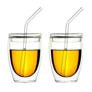 �_�u���E�H�[���O���X �}�O�J�b�v 350ml/450ml �ϔM ��d �O���X �ϔM�K���X �R�b�v �R�[�q�[ �J�b�v �t�^�ƃX�g���[�t�� �ۗ� �ۉ� ���� ���I���Ȃ� �^���u���[ �e�B�[�J�b�v ������� �V���v