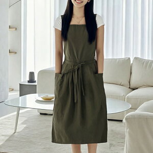 エプロン H型 首掛け シンプル 女性用 レデイース カフェエプロン 無地 おしゃれ 汚れにくい シワ防止 ノーアイロン 透けない ポケット付き 料理教室用 Sinessy 楽天市場店 新生活用品