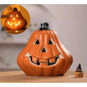 ハロウィン かぼちゃランタン LEDライト付き ジャックオーランタン 装飾置物