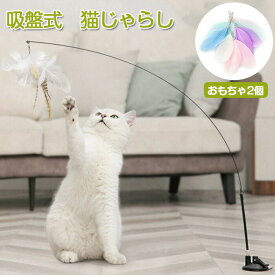 猫じゃらし 吸盤 固定 猫おもちゃ 猫 おもちゃ 釣り竿 猫用おもちゃ 猫用釣竿 交換用 羽根 ねこじゃら ネコ 一人遊び 知育玩具 しなやか ストレス解消 運動不足解消 遊び道具 ペット用品