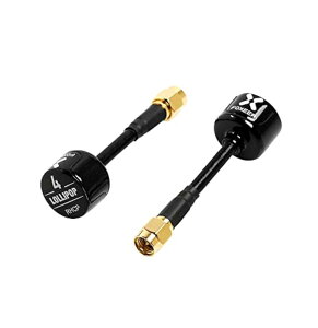 Foxeer 2pcs FPV Antenna Lollipop 5.8G 2.3dBi Super Mini RHCP Antenna SMA Male For RC Drone FPV Quadcopeter Multicopter TX/RX (Black)