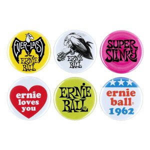�y���K�i�z ERNIE BALL 4009 �ʃo�b�W 6�Z�b�g ASSORTED BUTTONS
