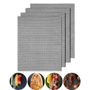 �O�����}�b�g �������Ȃ� �ł��t���h�~ BBQ�}�b�g ���ʗ��p �ϔM -30��~260�� �I�[�u���Ή� �N�b�L���O�V�[�g 40×33cm 4���Z�b�g [���s�A���i]