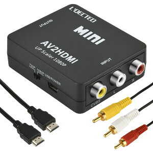 RCA to HDMI�ϊ��R���o�[�^�[ L'QECTED RCA HDMI �ϊ� AV2HDMI 1080/720P�؂�ւ� �����]��-PS2/�X�[�p�[�t�@�~�R��/VHS VCR�J���� DVD�ɑΉ� USB/HDMI/RCA�P�[�u���t��(�Ԕ��� hdmi)