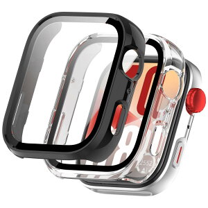 �y2�Z�b�g�zFor HUAWEI WATCH FIT 4 Pro ��p�P�[�X�yHVUYAL�z��̌^ �����K���X �ی�J�o�[ �S�ʕی� �����K���X��� 9H�ی�t�B����+PC�J�o�[ �����ȒP �ϏՌ� �����ߗ� �w��h�~ (�u���b�N+�N���A