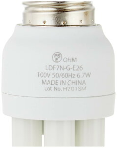 OHM LED�d�� �����ǘI�o�` E26 60�`���� 6.7W �����F �S�����^�C�v 120mm LDF7N-G-E26 06-1681