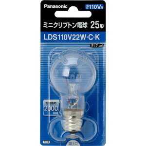 �p�i�\�j�b�N 5�Z�b�g �~�j�N���v�g���d�� 110V 25W�` �N���A E17���� LDS110V22WCK_set