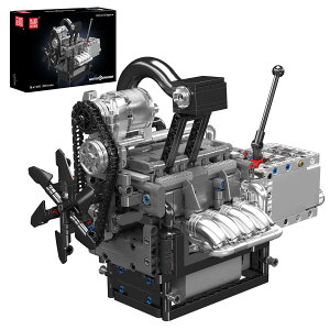 Mould King 10212 ���[�^���[�G���W�����f�� �g�ݗ��ăL�b�g �d���ڑ��f�����X�g���[�V���� | �O�p���[�^�[�E�ΐS�V���t�g�E�M�A�`�B�������� ��l�������J�j�b�N STEM�u���b�N�i1130�s�[�X�ȏ�
