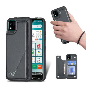 for ���Z�� ���񂽂�X�}�z3 A205KC �P�[�X �X�^���h�@�\ �P�[�X IC�J�[�h���[ �J�[�h �w�ʃJ�[�h���[ ���ƉE�̓d�b�P�[�X�𔽓]�A�V���v���ȃ��g���ȃt�@�b�V�����A�h���Ɩh���d�b�z���_�[