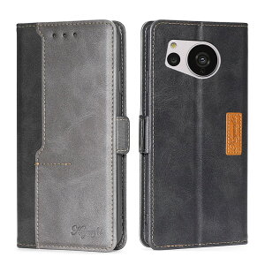 Yiunssy Aquos sense7 �P�[�X �蒠�^ SH-53C / SHG10 �蒠�^ �P�[�X �X�^���h�@�\ �J�[�h���[ PU���U�[ �y�� �����h�~ �Ռ��z�� �S�ʕی� ���z�^ �}�O�l�b�g AQUOS sense7 �g�уJ�o�[�i�u���b�N+�O���[�j