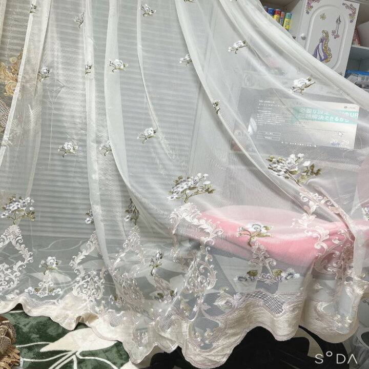 楽天市場】レースカーテン おしゃれ 刺繍 オーダー ミラー 安 刺繍 