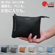 [特価商品]本革ミニポーチ 通帳入れ 小物入れ ミニポーチ バッグインバッグ 鞄の端革利用 オールレザー …