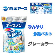 【数量限定】 アイスノン 首もとひんやり 氷結ベルト グレー保冷剤 ネッククーラー 首を冷やすグッズ 首 …