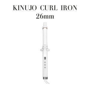 �y���K�i�z KINUJO ���� CURL IRON 26mm �J�[���A�C���� KC26N �C�O�Ή� 100-240V �V���N�v���[�g �����C�����}�� 11�i�K���x���� 100-200�� �f�W�^���\�� �������M 360�x��]�R�[�h �I�[�g�I�t�@�\ �T����