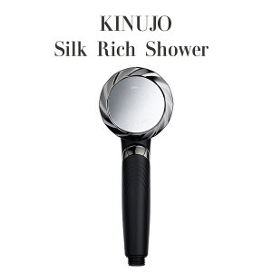 �y���K�i�z KINUJO Silk Rich Shower �u���b�N SH001-B �V�����[�w�b�h �i�m�o�u�� �}�C�N���o�u�� ��2���� LED���� �ߐ� ��72�� �ۉ� ��3.3�� �_�u���o�u�� �t�B���^�[���� ���{���X�e�����X�v���[�g G1/