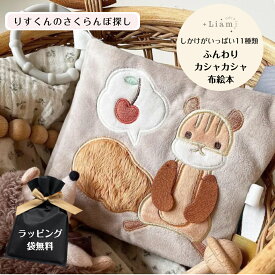 amanoppo あまのっぽ ふんわりえほん ソフトブック 布絵本 絵本 えほん しかけ絵本 仕掛け リス ベビーカー バッグ 持ち運び おでかけ 6ヵ月 ファースト絵本 知育 五感 プレゼント 誕生日 出産祝い