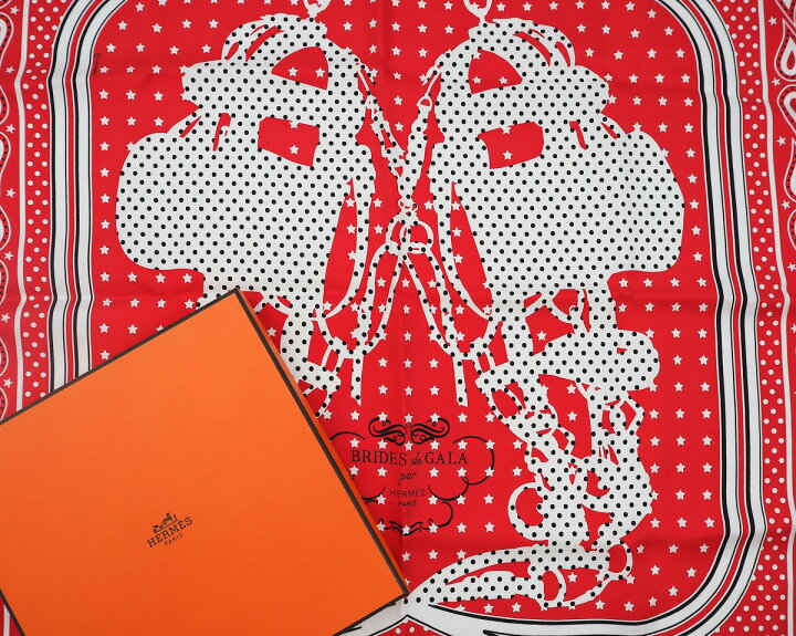 楽天市場】【中古】HERMES エルメス カレ55 BRIDES de GALA BANDAN  
