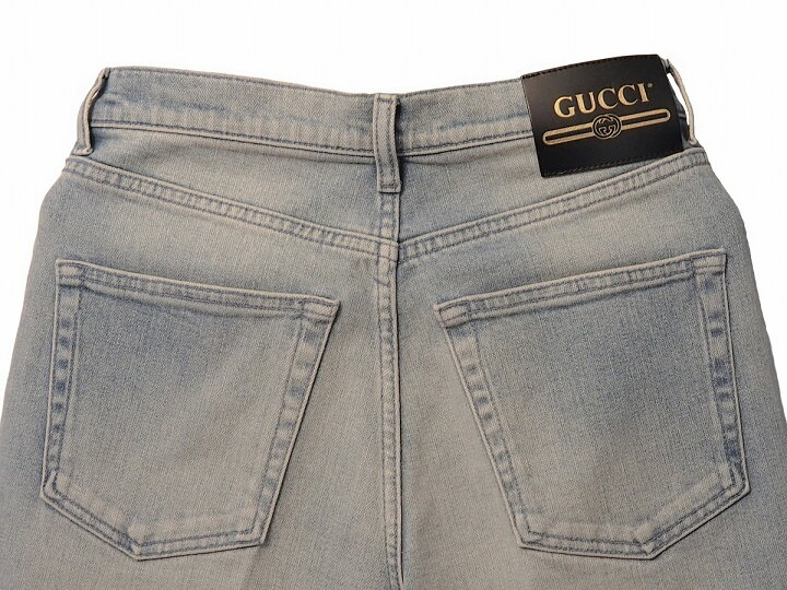 楽天市場】【中古】GUCCI グッチ GUCCIラベル付き デニム フレアパンツ 