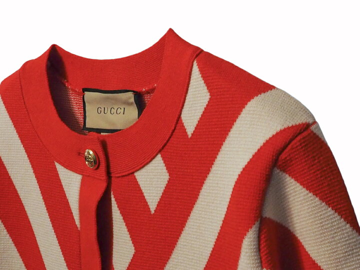 楽天市場】【N 新品/未使用品】GUCCI グッチ ストライプ カーディガン 