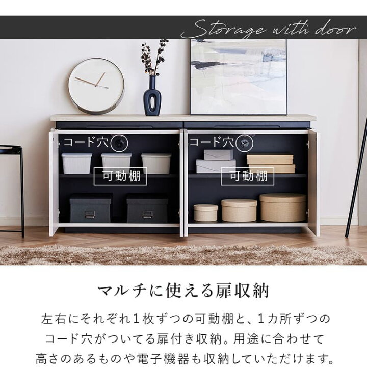 楽天市場】【24H限定 ポイント3倍 7/15 】 サイドボード キャビネット 