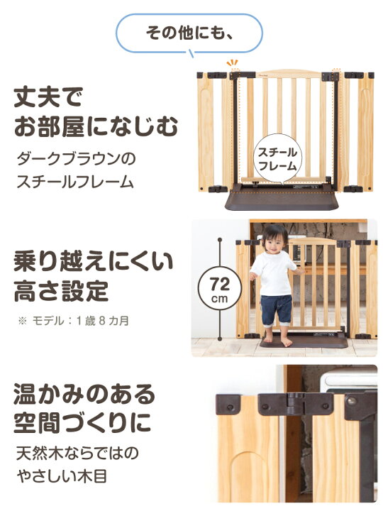 楽天市場】ベビーゲート おくだけドアーズ Woody 2 本体 日本育児 木製 