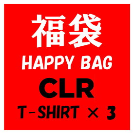 福袋 Tシャツ 3枚セット メンズ レディース CLR HAPPY BAG S-XL [ wt gy bk ]