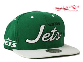 ミッチェル&ネス スナップバックキャップ 帽子 メンズ レディース MITCHELL&NESS NFL ニューヨーク ジェッツ フリーサイズ [ gn ]