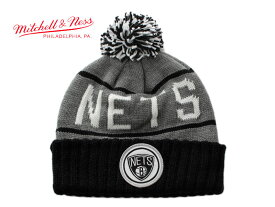 ミッチェル&ネス ニット帽 ビーニーキャップ 帽子 メンズ レディース MITCHELL&NESS NBA ブルックリン ネッツ ワンサイズ [ gy ]