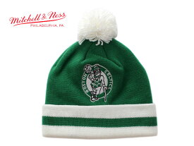 ミッチェル&ネス ニット帽 ビーニーキャップ 帽子 メンズ レディース MITCHELL&NESS NBA ボストン セルティックス ワンサイズ [ gn ptn ]