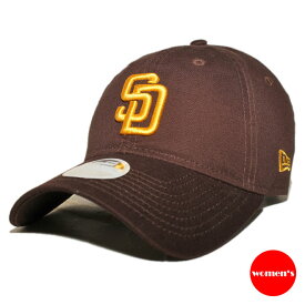 【女性用】 ニューエラ ストラップバックキャップ 帽子 NEW ERA 9twenty レディース MLB サンディエゴ パドレス フリーサイズ [ bn ]