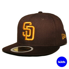 【子供用】 ニューエラ ベースボールキャップ 帽子 NEW ERA 59fifty キッズ MLB サンディエゴ パドレス 6 3/8-6 3/4 [ bn ]