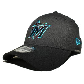 ニューエラ ベースボールキャップ 帽子 NEW ERA 39thirty メンズ レディース MLB マイアミ マーリンズ S/M M/L L/XL [ bk ]
