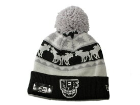 ニューエラ ニット帽 ビーニーキャップ 帽子 メンズ レディース NEW ERA NBA ニュージャージー ネッツ ワンサイズ [ bk ptn ]