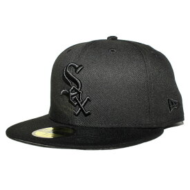 ニューエラ ベースボールキャップ 帽子 NEW ERA 59fifty メンズ レディース MLB シカゴ ホワイトソックス 6 3/4-8 1/4 [ bk ]