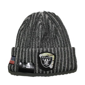ニューエラ ニット帽 ビーニーキャップ 帽子 メンズ レディース NEW ERA NFL ラスベガス レイダース ワンサイズ [ bk ]