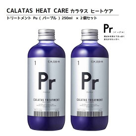 大安売り・お買い得【送料無料】正規品 CALATAS カラタス トリートメント ヒートケア Pr パープル (紫) 250ml 2個 落ち防止 黄ばみ防止 ブリーチケア 熱ダメージ補修 サロン専売 ヘアケア ムラシャン ヘアカラーリングの色味を長持ち アフターケアトリートメント