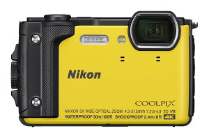 �y�����ςݕi�z Nikon �j�R�� �f�W�^���J���� COOLPIX W300 YW �N�[���s�N�X �C�G���[ �h�� �J���� 180���ۏ�