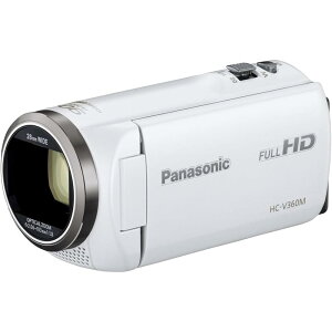 �y�����ςݕi�z Panasonic �p�i�\�j�b�N HD �r�f�I�J���� V360M 16GB ���{�� 90�{�Y�[�� �z���C�g �� HC-V360M-W �t���n�C�r�W���� �Ή� 180���ۏ�