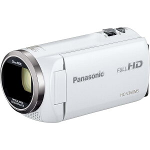 �y�����ςݕi�z Panasonic �p�i�\�j�b�N HD �r�f�I�J���� V360MS 16GB ���{�� 90�{�Y�[�� �z���C�g �� HC-V360MS-W 180���ۏ�