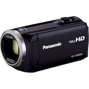 �y�����ςݕi�z �p�i�\�j�b�N Panasonic HD�r�f�I�J���� V360MS 16GB ���{��90�{�Y�[�� �u���b�N HC-V360MS-K 180���ۏ�