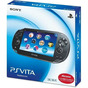�y�����ςݕi�z PlayStation Vita (�v���C�X�e�[�V���� ���B�[�^) 3G/Wi�]Fi���f�� �N���X�^���E�u���b�N (��������) �o�b�e���[�����ς� (PCH-1100 AA01) 180���ۏ� [video game]