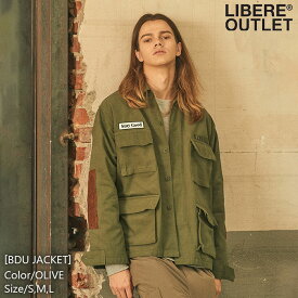 LIBERE リベーレ バトルドレスユニフォーム ジャケット アウター 上着 KHAKI カーキ オリーブ 綿100％ [BDU JACKET/OLIVE] 公式アウトレット