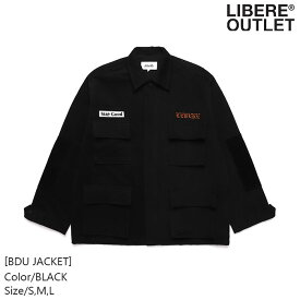 LIBERE リベーレ バトルドレスユニフォーム ジャケット アウター 上着 黒 ブラック 綿100％ [BDU JACKET/BLACK] 公式アウトレット