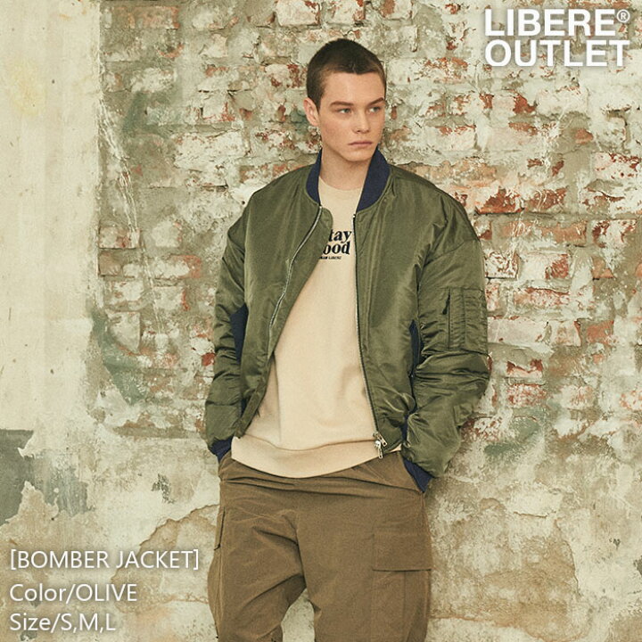 楽天市場】LIBERE リベーレ ボンバー ジャケット KHAKI カーキ 