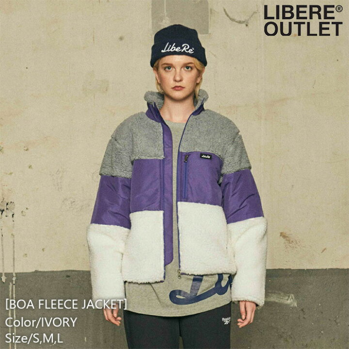楽天市場】LIBERE リベーレ ボア フリース ジャケット GRAY 灰色 