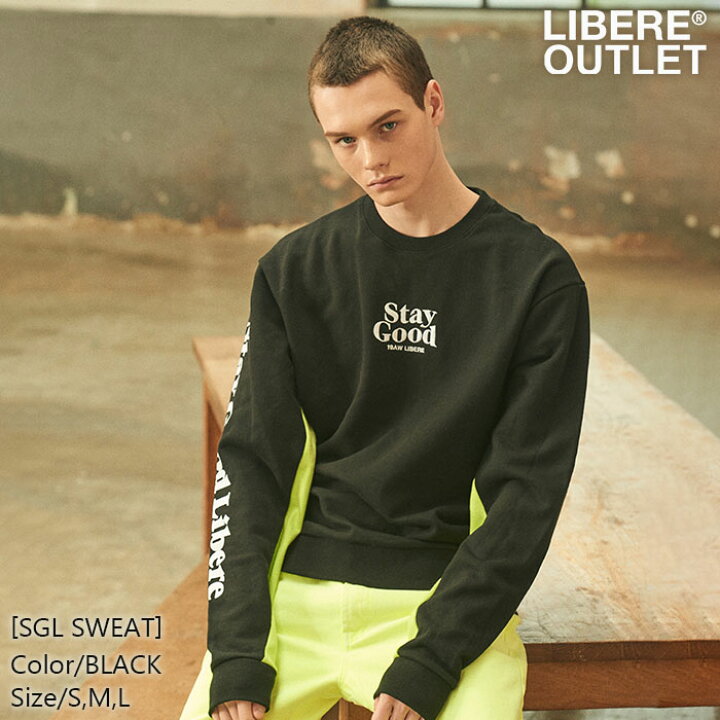 楽天市場】LIBERE リベーレ スウェット スエット トレーナー 長袖 黒 